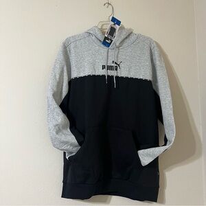 PUMA MULTI-COLOR HOODED SWEATSHIRT / Black and Gray